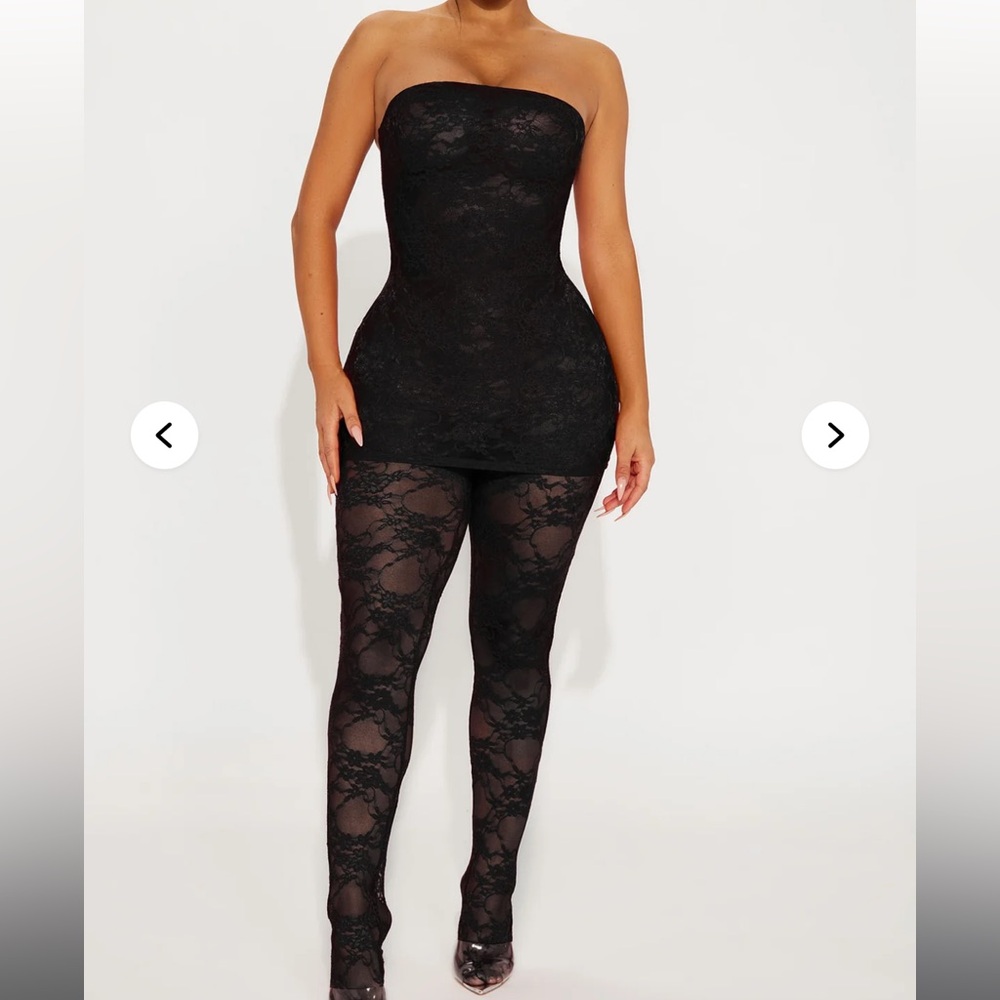 Fashion Nova Black Lace Hosiery